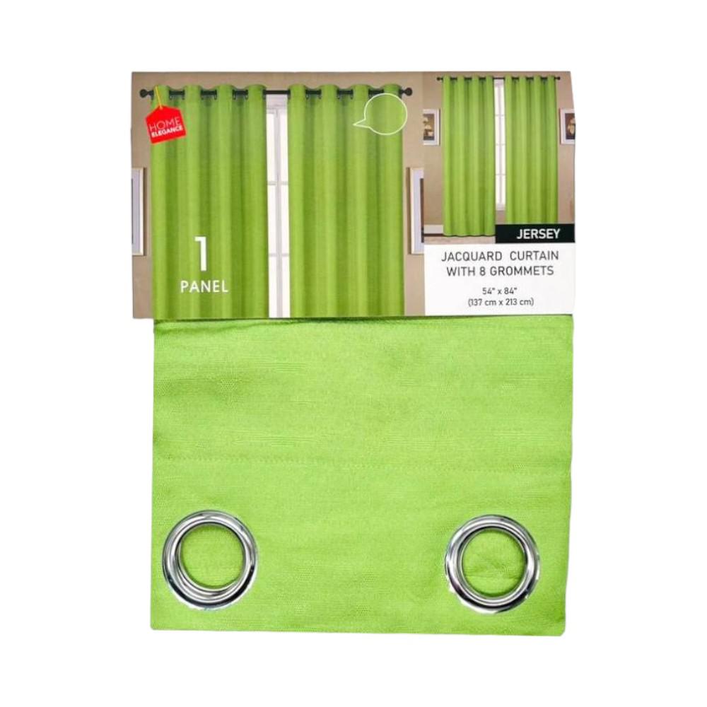 Cortina Jersey Home Elegance 54 X 84" Con Aros - Verde Claro