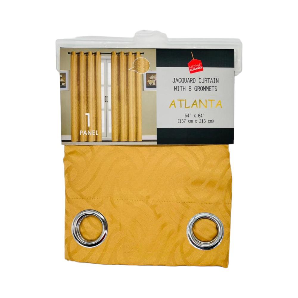 Cortina Atlanta Home Elegance 54 X 84" Con Aros - Dorado