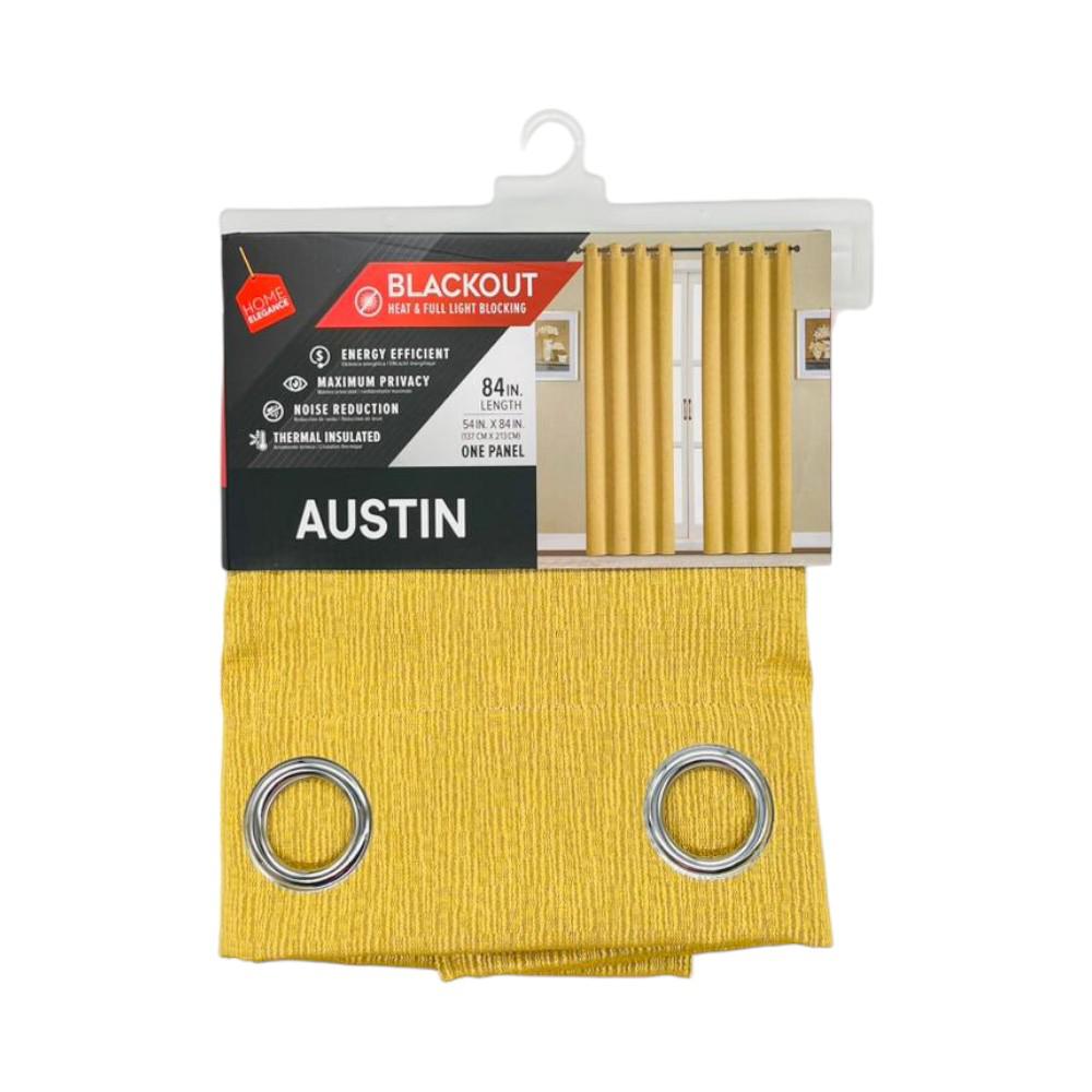 Cortina Home Elegance Austin Blackout Con Aros 54" x 84" - Dorado