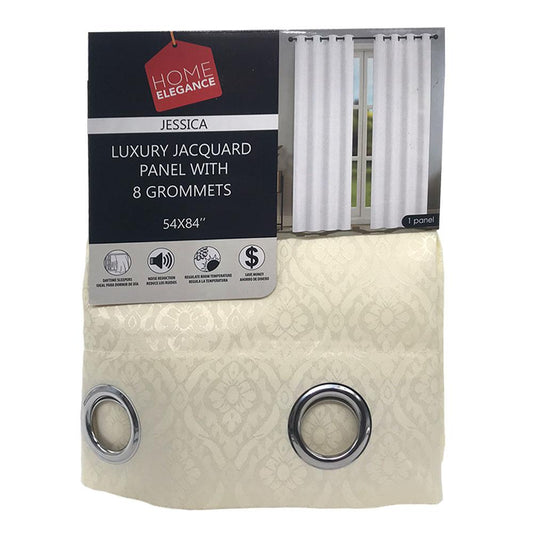 Cortina Jessica Home Elegance 54"X84" Con Aros - Beige