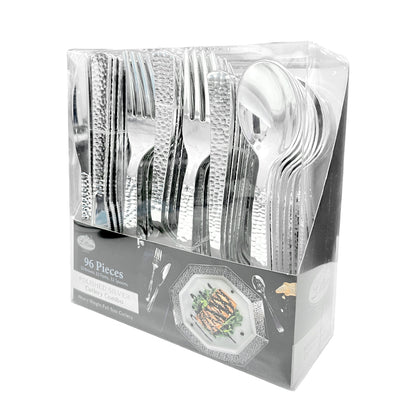 Cubiertos Desechables Lillian – 160 Piezas /  Silver