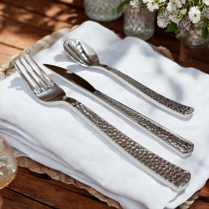 Cubierto Lillian Desechable Silver 160 Piezas