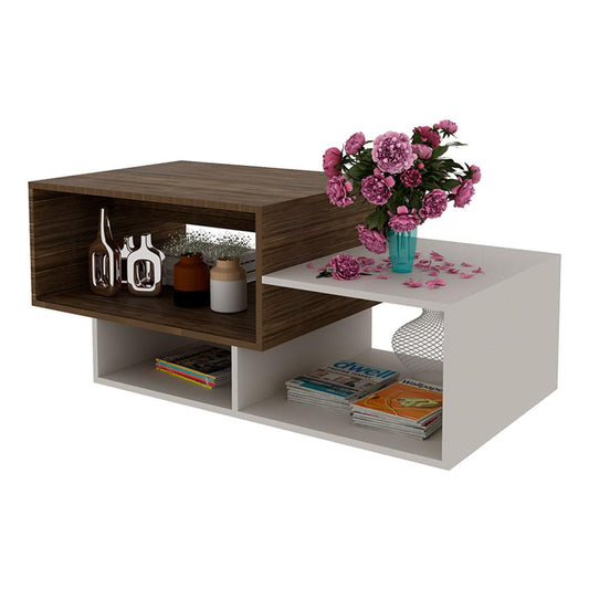Mesa De Centro Telasul Marrón/Blanco