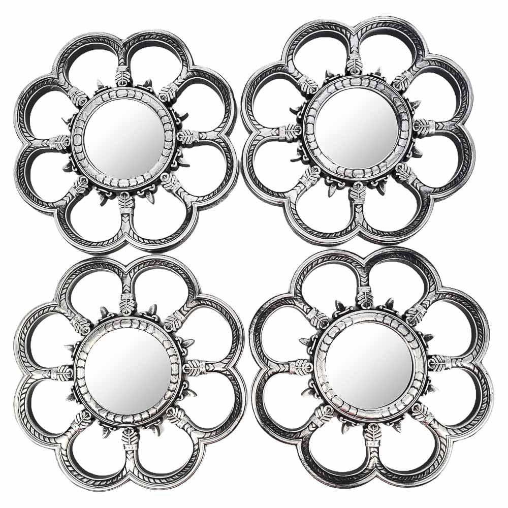 Espejos de Plástico Decorativos Elico de 10" Set de 4 Piezas - Surtido