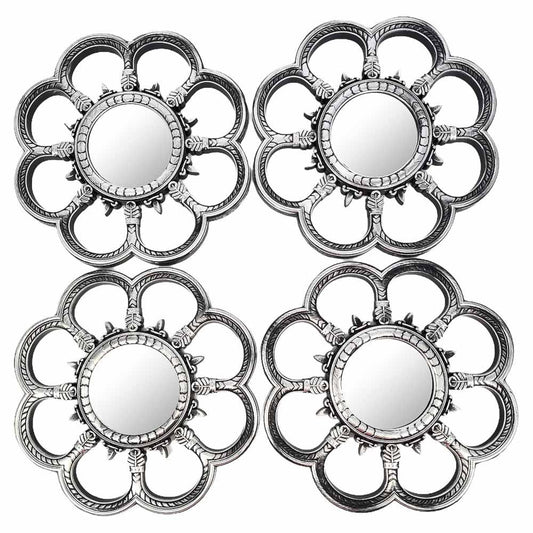 Espejos de Plástico Decorativos Elico de 10" Set de 4 Piezas - Surtido