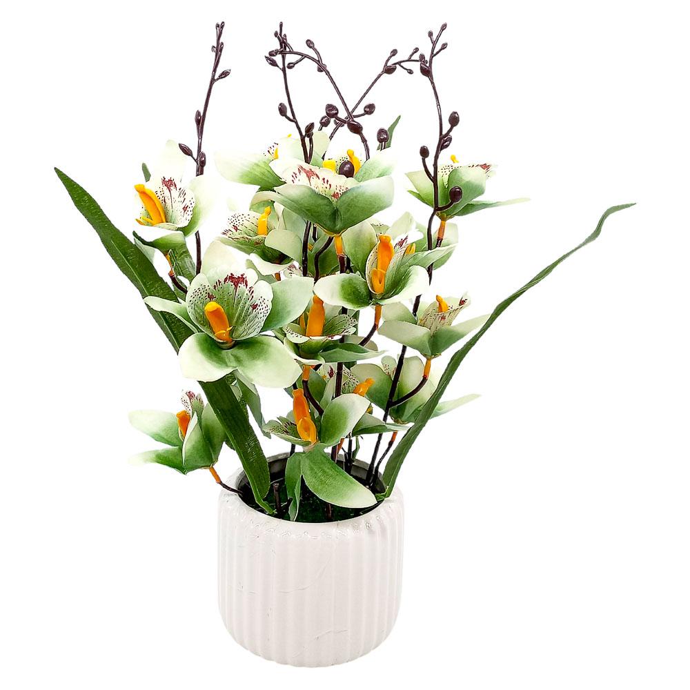 Pote Decorativo Con Flores Home Elegance Plástico - Surtido