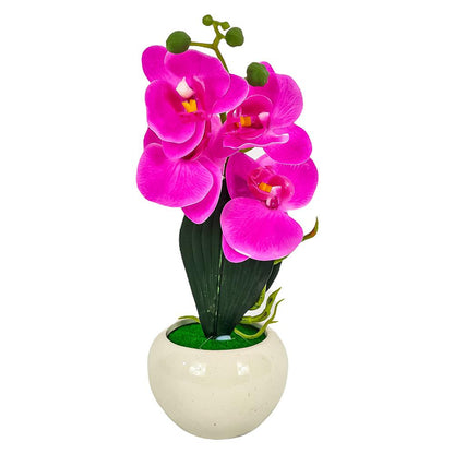 Pote Decorativo Con Orquidea Home Elegance 30 cm - Surtido