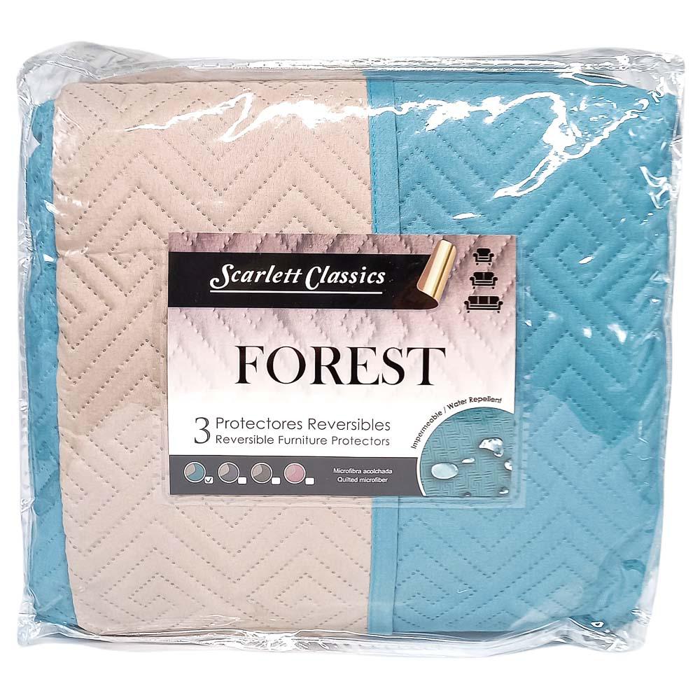 Protector Para Sofá Scarlett Classic Forest 3 Piezas Estampado - Surtido