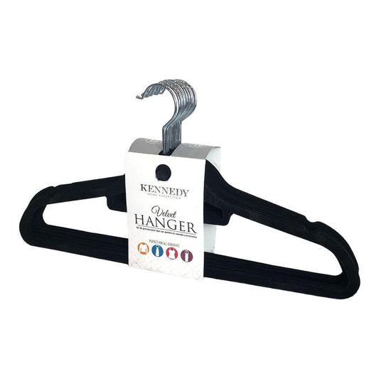 Gancho Para Ropa Kennedy Home de Terciopelo 10 Piezas
