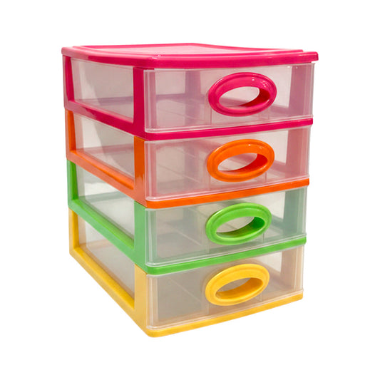 Organizador Plástico Irak Plastik - Multicolor - 4 Gavetas