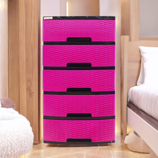 Gavetero de Plástico Plastimas Clásico Rattan 5 Niveles