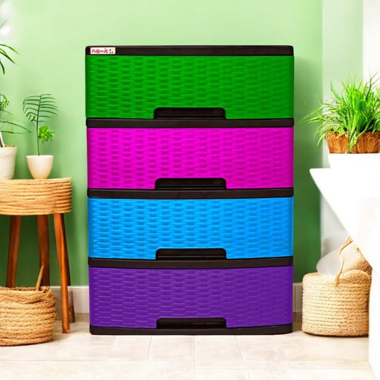 Gavetero Plástico Plastimas Clásico de 4 Niveles 4 Gavetas 1