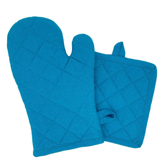 Guantes Con Agarrador 26 California 2 Piezas - Turquesa Azulado