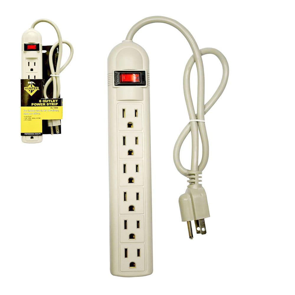 Regleta Hunter 6 Entradas Blanco