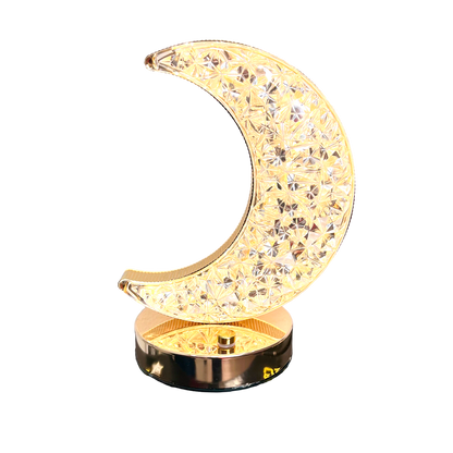 Lámpara De Mesa Recargable Con Forma De Luna