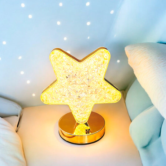 Lámpara De Mesa Recargable Con Forma De Estrella