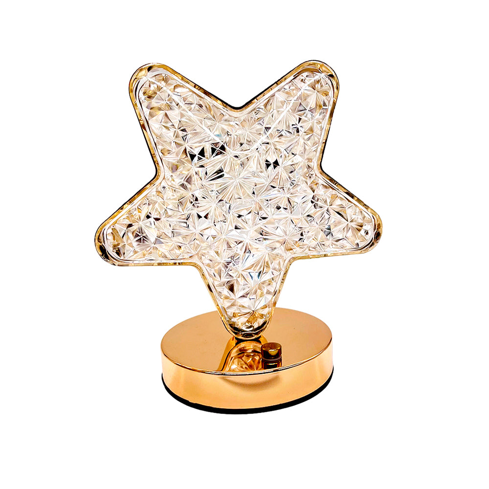 Lámpara De Mesa Recargable Con Forma De Estrella