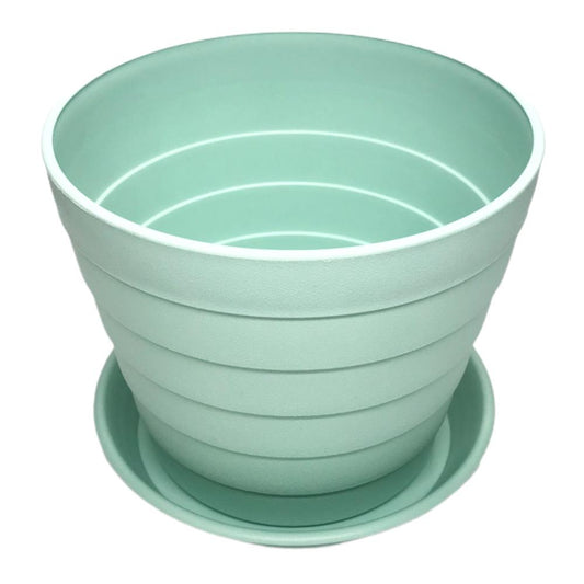 Macetero Redondo Stay Beautiful con Plato - Surtido