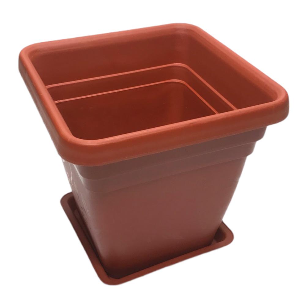 Macetero Home Plástico Cuadrado de 9"