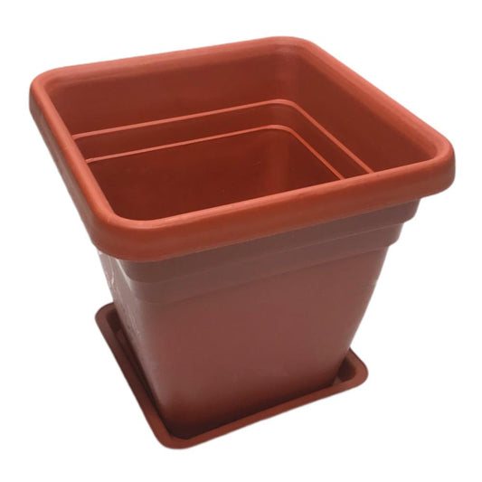 Macetero Home Plástico Cuadrado de 9"