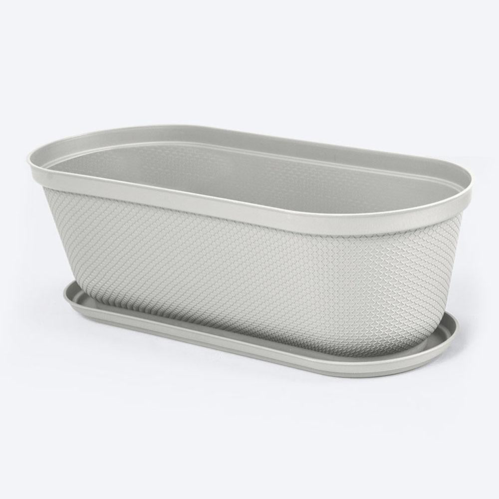 Macetero Ovalado Rimax Rafia de 60 cm