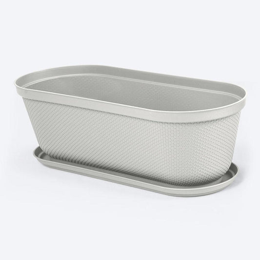 Macetero Ovalado Rimax Rafia de 60 cm