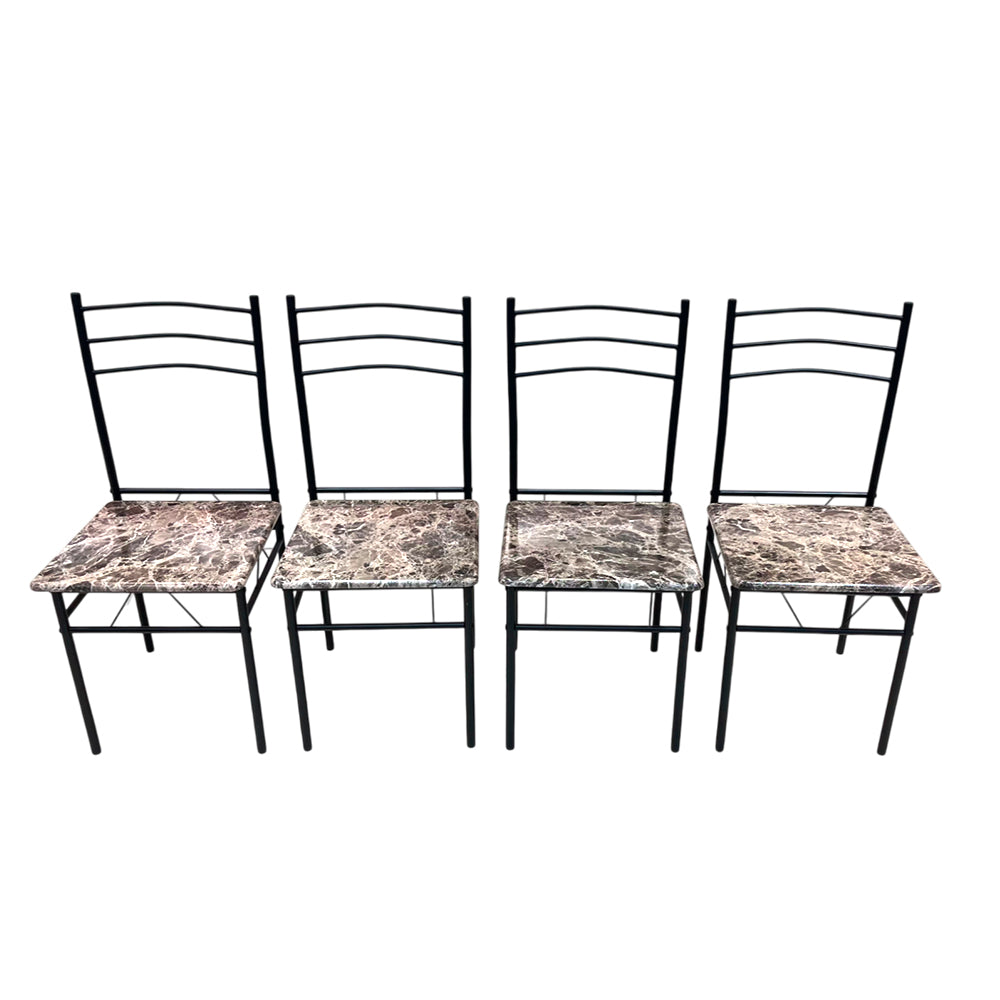 Comedor MDF 4 Puestos Marble Black Elements Furniture