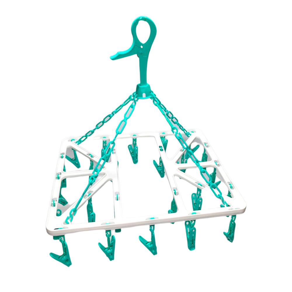 Horquillero Plástico Para Ropa Easy Home con 24 Clips - Surtido
