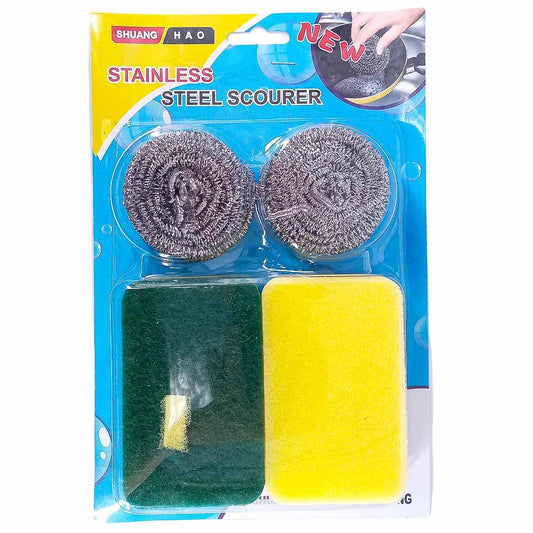 Set de Esponja con Brillo Easy Home 4 Piezas