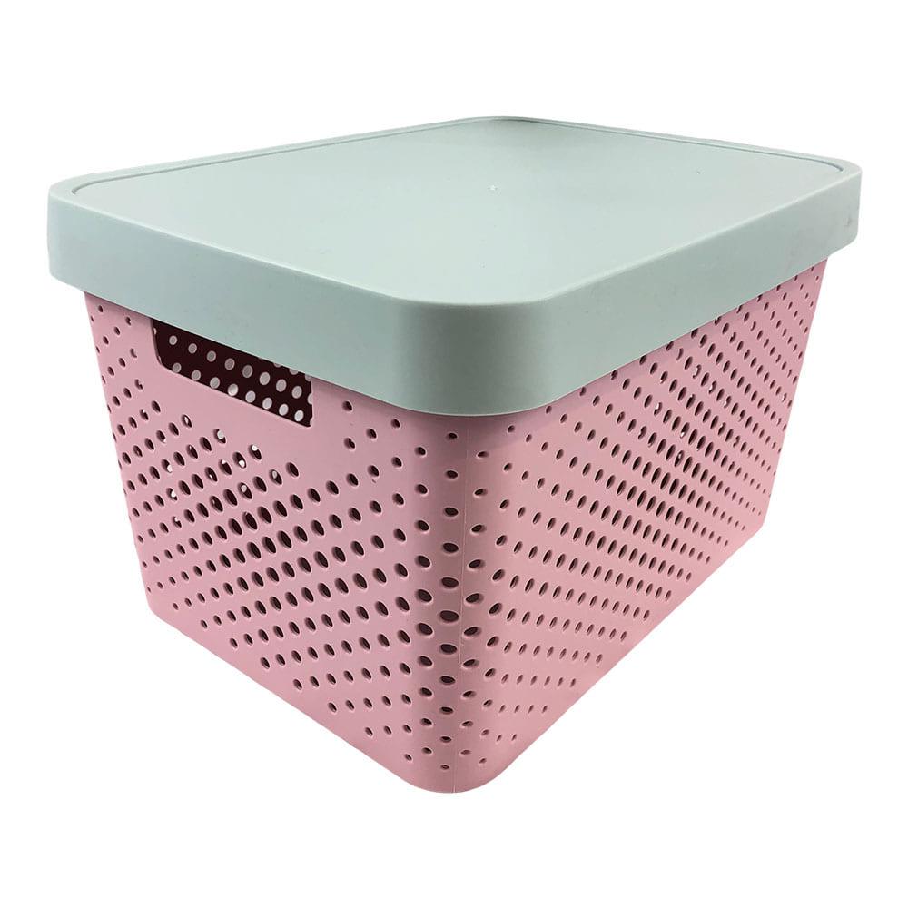 Canasta Multiuso Easy Home de Plástico Con Tapa - Surtido