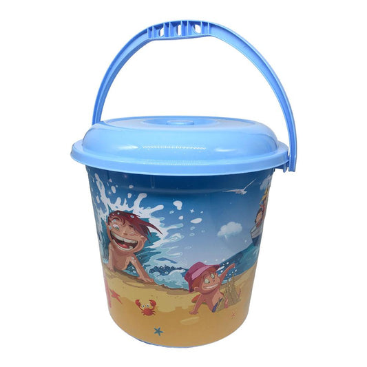 Cubo Plástico Elif Plastic Infantil Con Tapa - Surtido