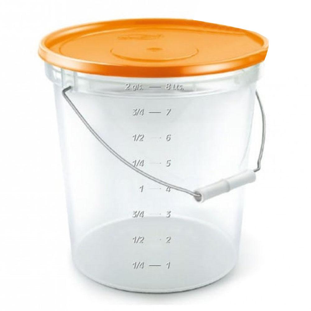 Cubo Polinplast Plástico 2Gl Moderno Transparente C/Tapa.
