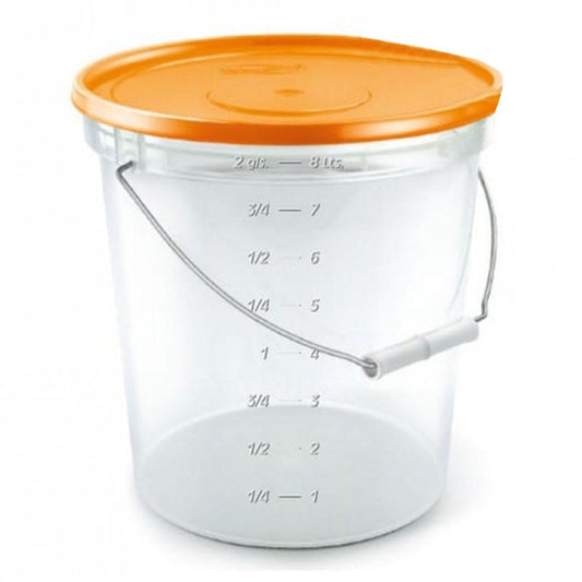 Cubo Polinplast Plástico 2Gl Moderno Transparente C/Tapa.