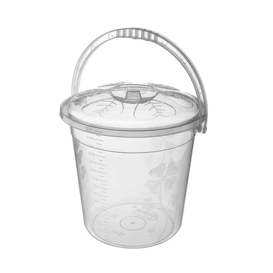 Cubo Plástico Con Tapa Asude Plastik Transparente 10 L