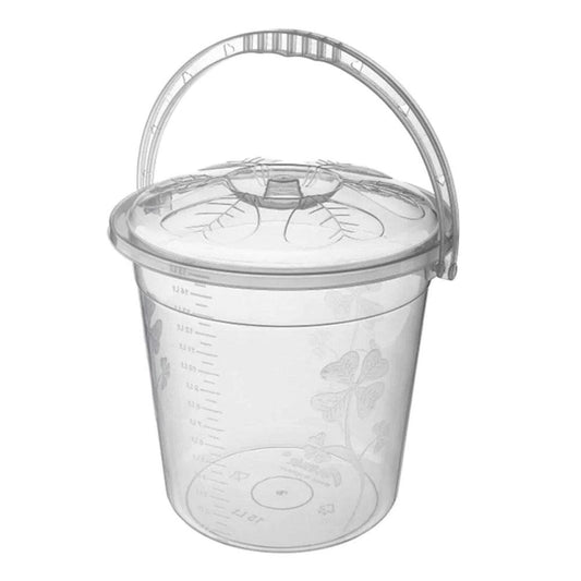 Cubo Plástico Con Tapa Asude Plastik Transparente 15 L