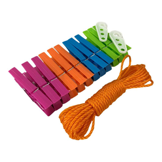 Set de Horquillas con Soga Easy Home 12 Piezas