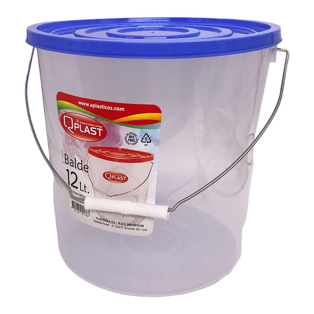 Cubo Homestar Plástico Con Tapa 12 Lt