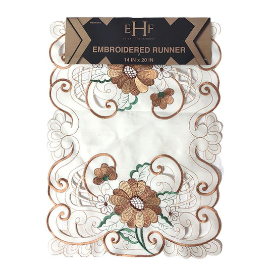 Camino de Mesa Estex Bordado Harmony 14" x 20"