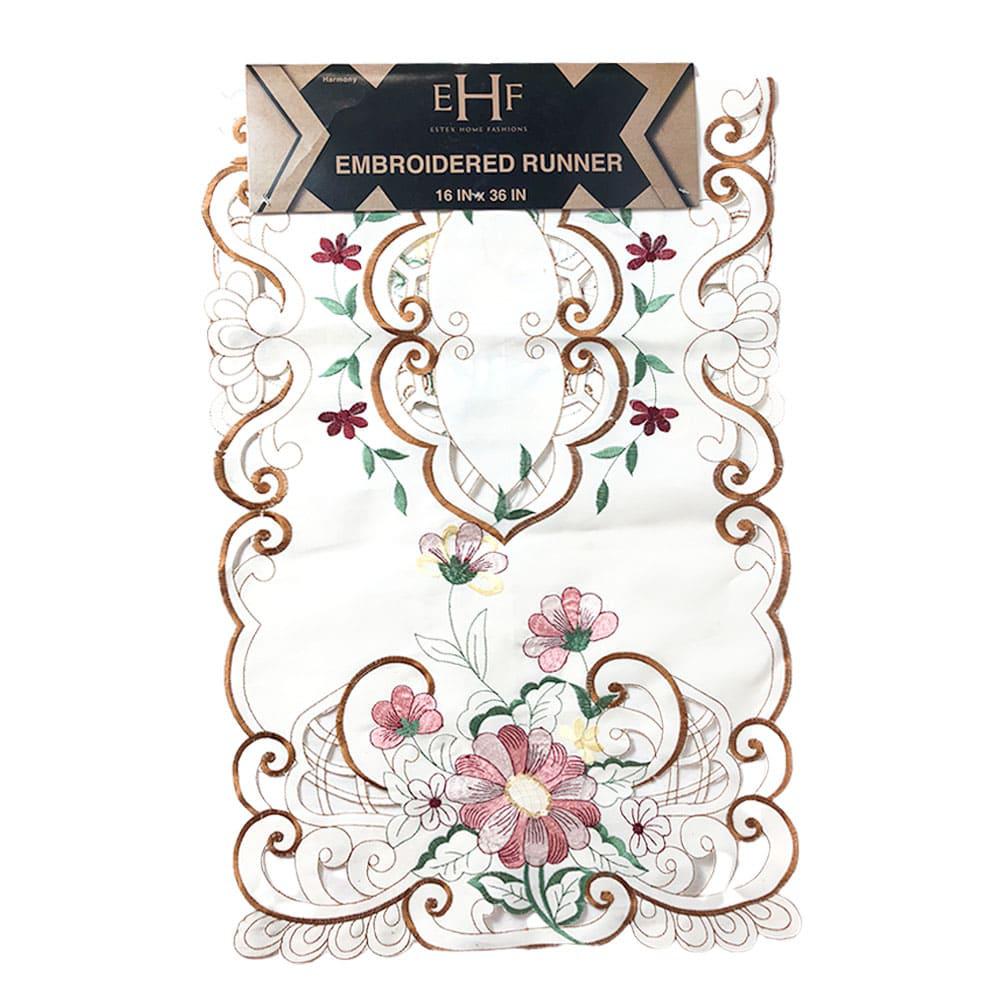 Camino de Mesa Harmony Estex Bordado 16" x 36" - Surtido