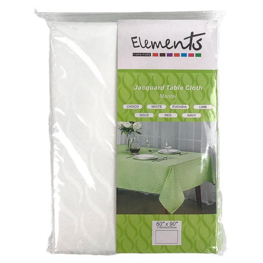 Mantel de Mesa Elements Furniture Bellagio Rectangular de 60" x 90" - Blanco