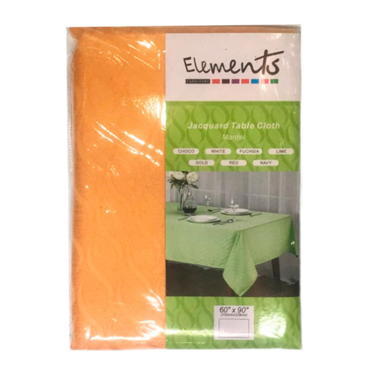 Mantel de Mesa Elements Furniture Bellagio Rectangular de 60" x 90" - Naranja Claro