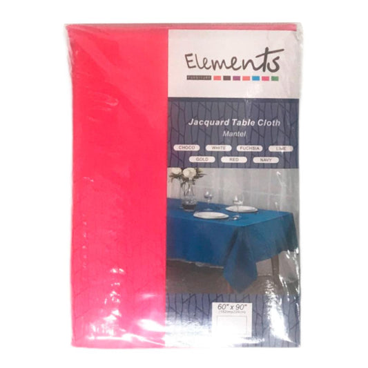 Mantel de Mesa Elements Furniture Marriot Rectangular de 60" x 90" - Fucsia