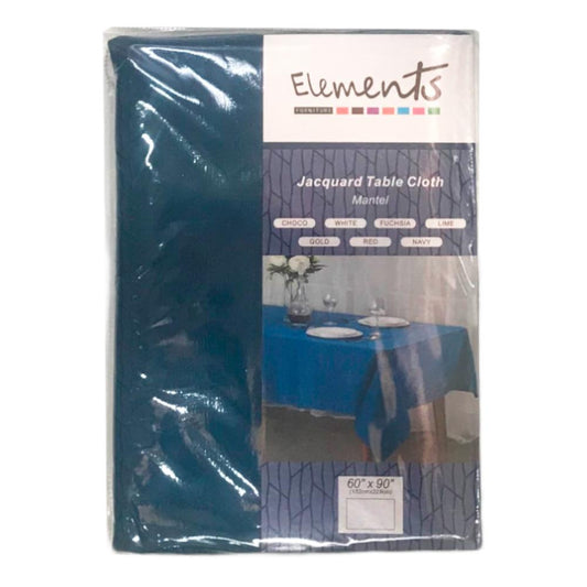 Mantel de Mesa Elements Furniture Marriot Rectangular de 60" x 90" - Azul Marino
