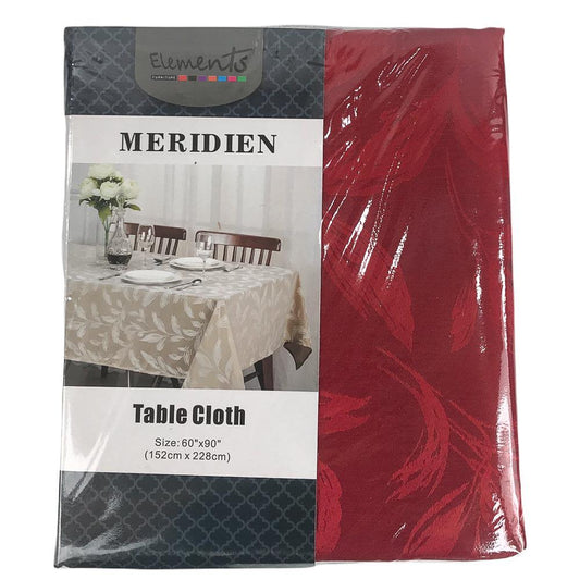 Mantel de Mesa Elements Furniture Meridien Rectangular de 60" x 90" - Rojo