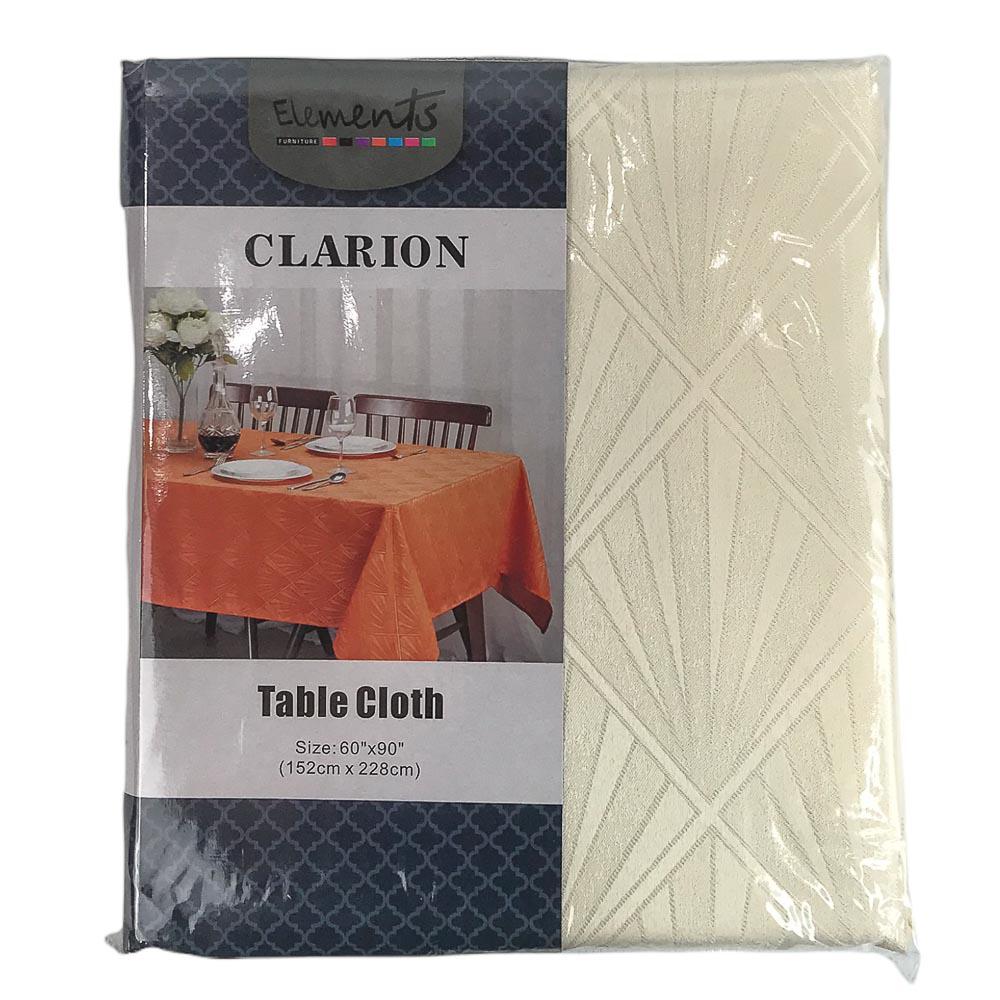 Mantel de Mesa Elements Furniture Clarion Rectangular de 60" x 90" - Marfil