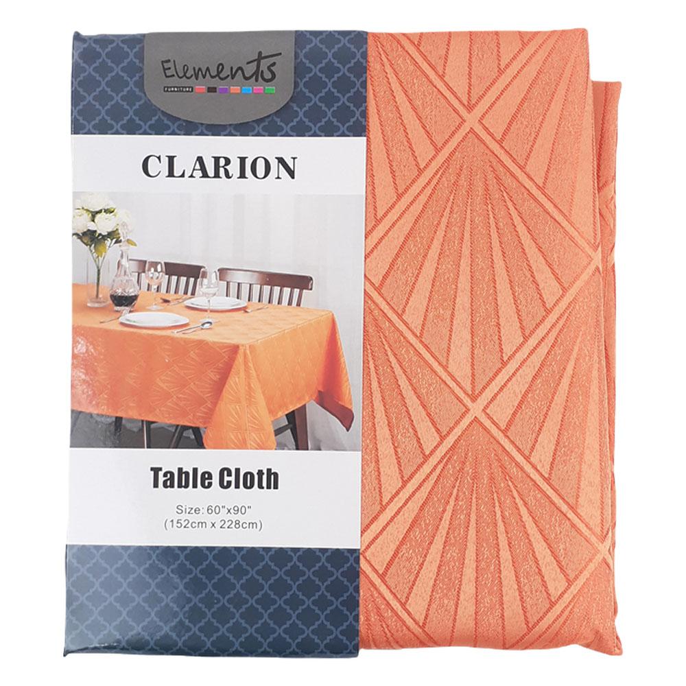 Mantel de Mesa Elements Furniture Clarion Rectangular de 60" x 90" - Naranja Claro