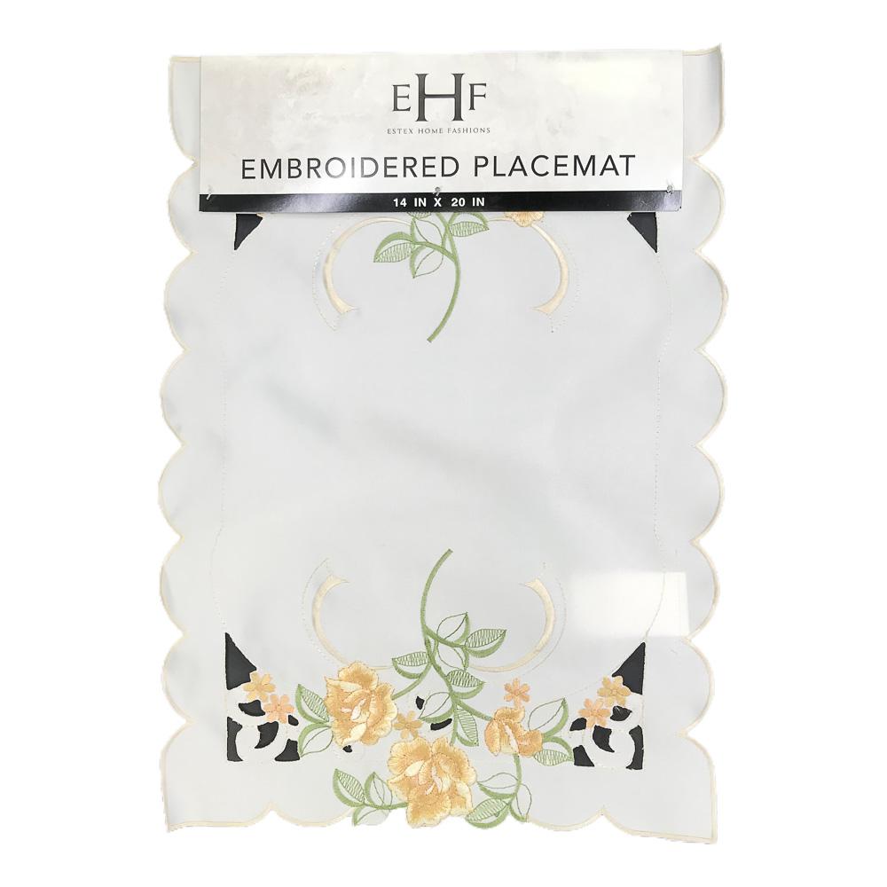 Individual de Mesa Estex 14" x 20" Bordado - Surtido