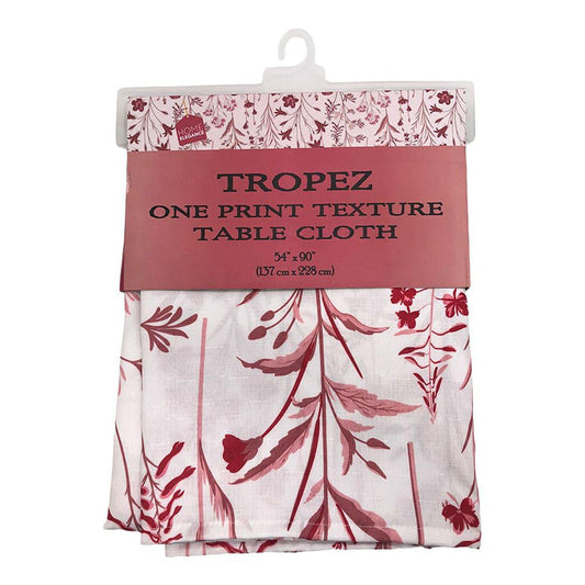 Mantel de Mesa Estampado Tropez Home Elegance 54'' x 90'' - Rojo