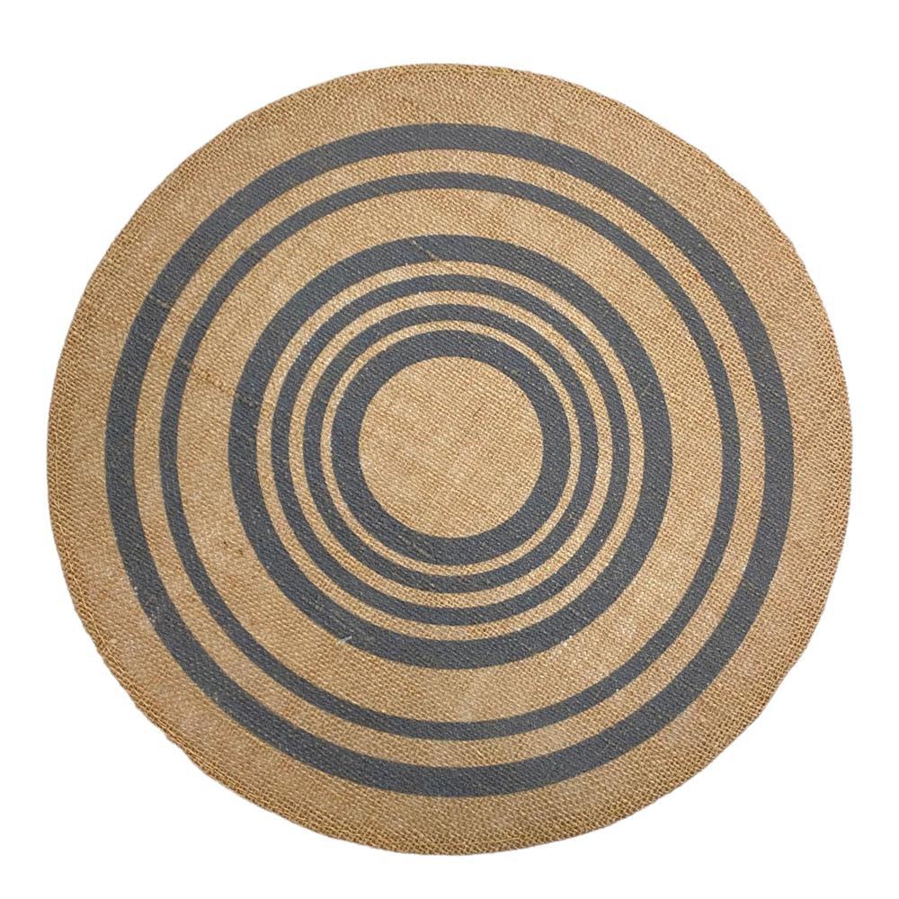 Individual Redondo Concept Life de Yute - Azul Marino