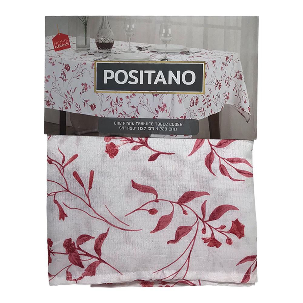 Mantel de Mesa Home Elegance Positano 54" x 90" - Rojo Vino